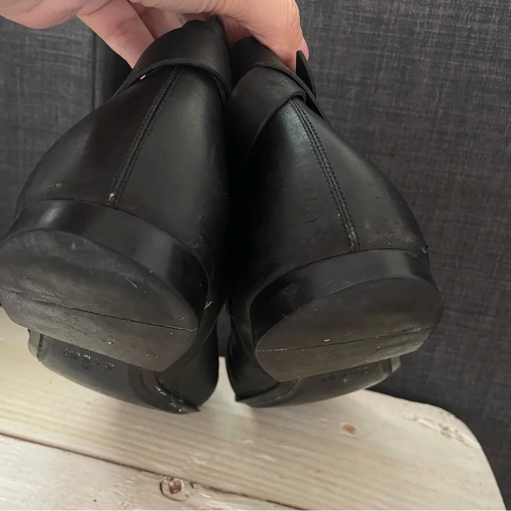 GUCCI MEN'S ANKLE BOOT WITH BUCKLE BLACK NOIR Size 9.5 D